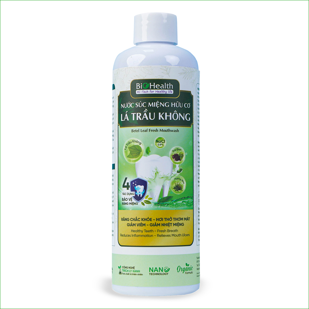 Nước súc miệng hữu cơ lá trầu không BioHealth 250ml Nước súc miệng hữu cơ lá trầu không BioHealth 250ml